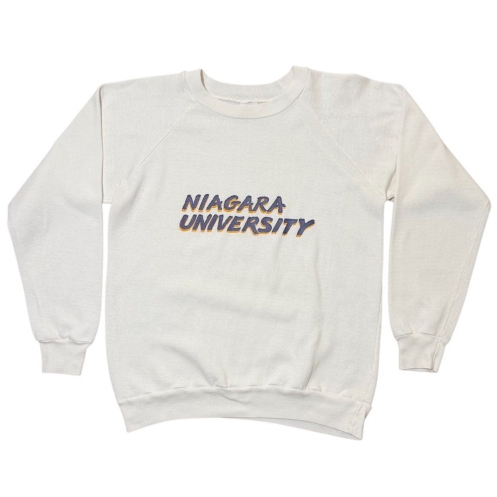 Vintage 70s 80s Belton Niagara University Raglan USA Crewneck Graphic Sweater